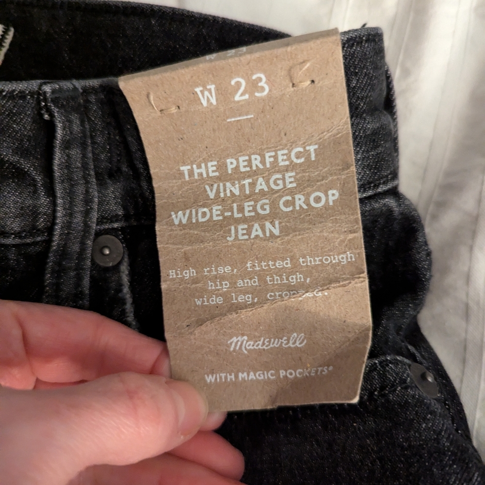 Madewell perfect vintage wide leg crop jean